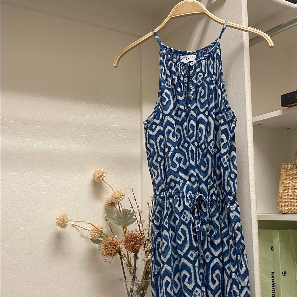 Velvet by Graham & Spencer Blue Patterned Maxi Dress - Picture 6 of 6